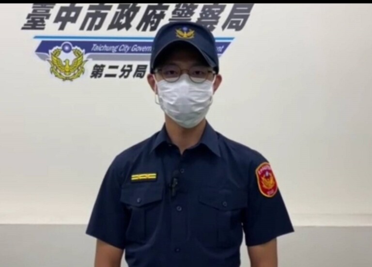 圖片說明：中市警第二分局文正所所長李健瑋說明日前臺中竊車犯嫌拒絕停車受檢加速逃逸案。(記者謝榮浤翻攝)