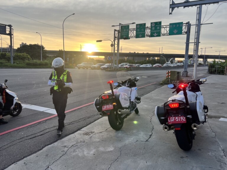 圖片說明：臺中市政府警察局交通警察大隊因應國慶連假加強交通疏導已完成整備。(記者林㤈輝翻攝)