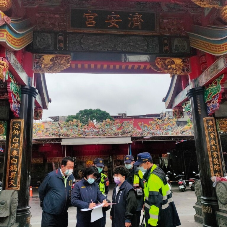 樹林警協調春節期間易壅塞路段及觀光景點交通順暢期前會勘。（記者徐煜勝翻攝）