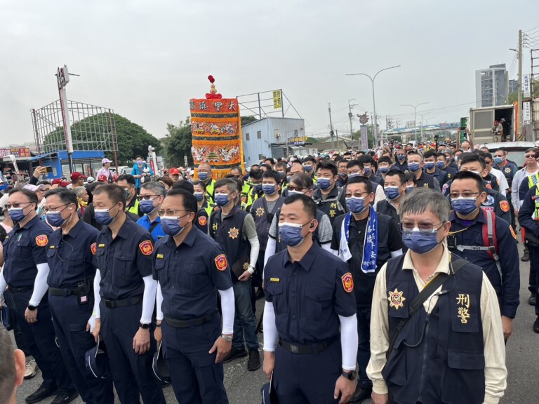 中市警烏日分局投入警、民力共250人次，為歷年執行大甲媽勤務投入警、民力最多的一次。(圖/林㤈輝翻攝)