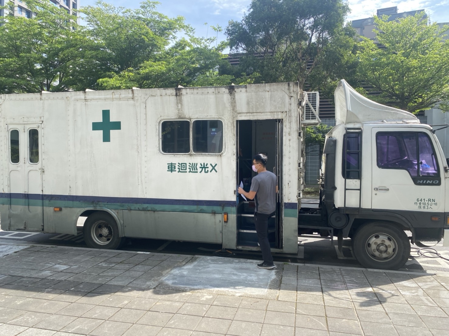 林口警分局長詹志文表示希望能藉由此次健檢活動，讓同仁檢視自身健康狀況即早發現，即早預防。（記者黃荷琇翻攝）