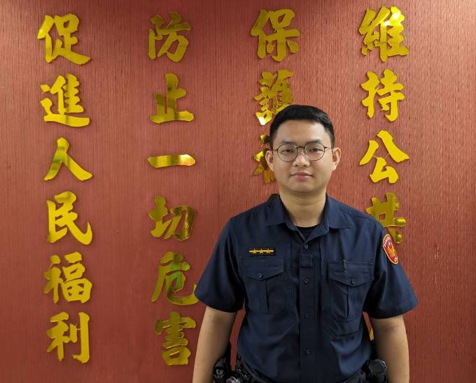 警員廖國佑的敏感度、熱心、愛心與責任心，體現了為民服務的精神。（記者黃荷琇 翻攝）