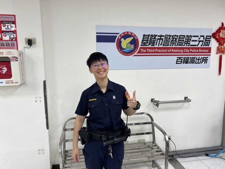 百福派出所警員廖沛婷。（記者薛秀蓮翻攝)