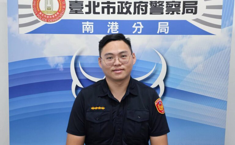 舊莊派出所處理員警:巡佐黃建樺。(圖/記者薛秀蓮 翻攝)