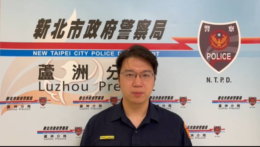 蘆洲分局延平所所長忻厚成說明案情。(記者李健興翻攝)