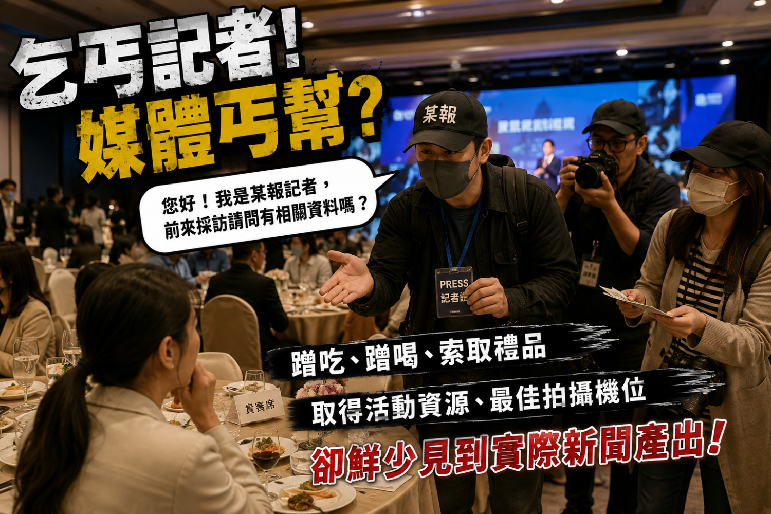 【涉己新聞】揭發假記者（下）蹭吃、蹭喝還要「結緣品」！直擊「媒體丐幫」與乞丐記者亂象